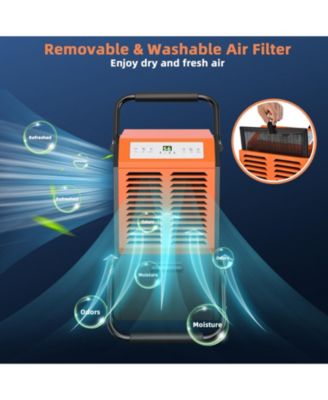 Portable Commercial Dehumidifier with Water Tank and Drainage Pipe