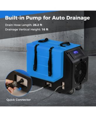 190 PPD Commercial Dehumidifier with Pump and 2 Wheels