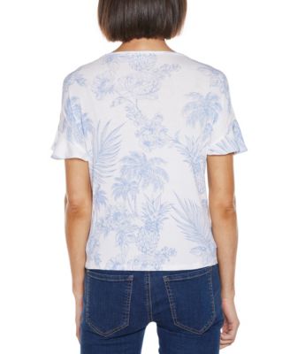 Women's Pineapple Print Knit Top