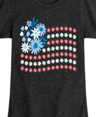 Big girls Americana Floral Flag Graphic T-Shirt