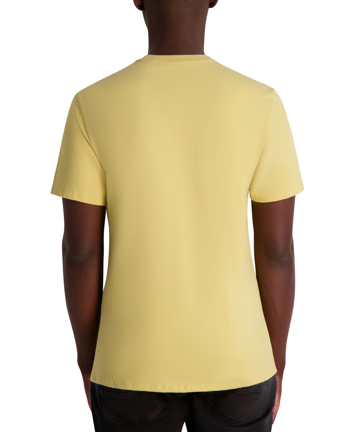 Karl Lagerfeld Paris Large Karl Character Logo Graphic T-shirt In Yellow