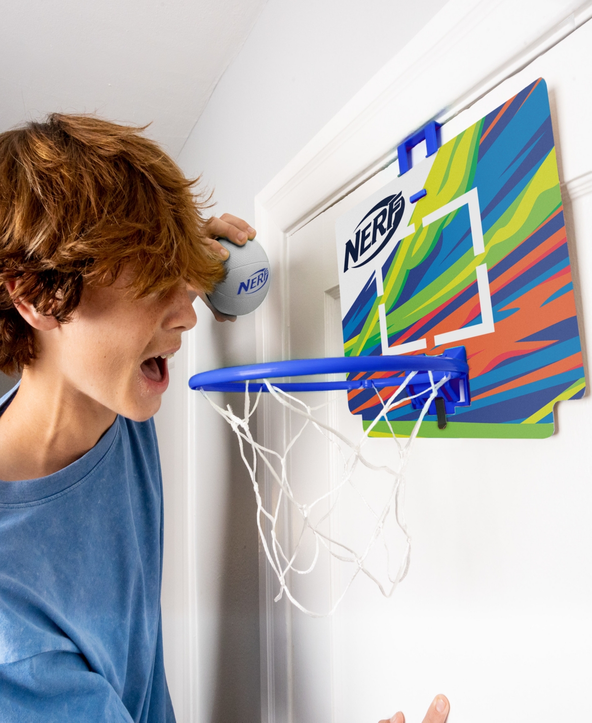Franklin Sports Nerf Mini Over The Door Basketball Hoop Set