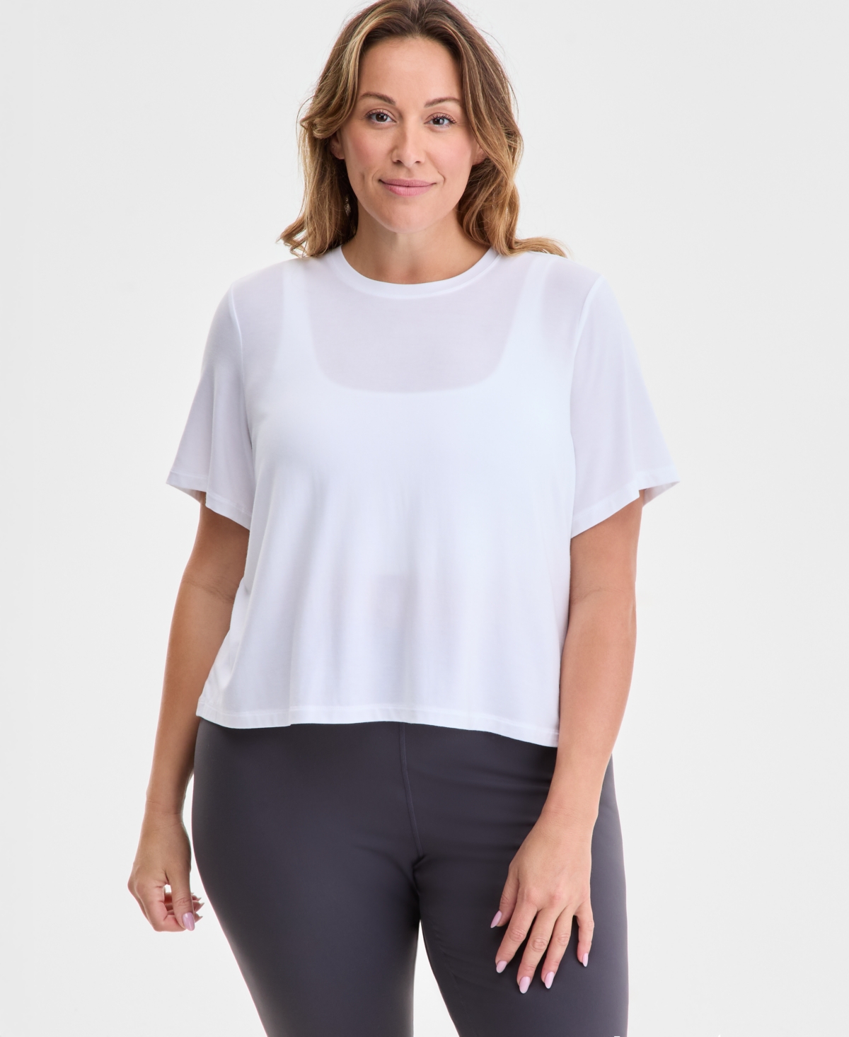 Id Ideology Plus Size Crewneck Short-sleeve T-shirt, Exclusively At Macy's