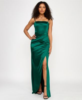 Emerald Sundae - Juniors' Pleated Gown