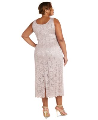 Plus Size Lace Dress & Ruffled Jacket