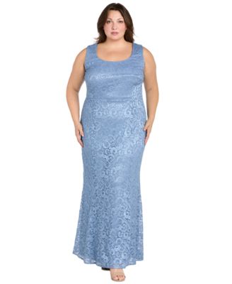 Plus Size Metallic Lace Jacket and Dress  