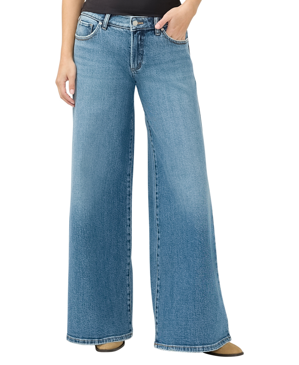 Silver Jeans Co. Women's Low Rise Ultra-wide Leg Skater Jeans