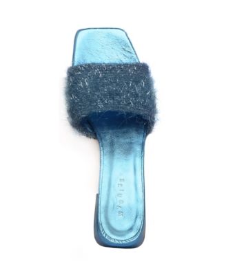 Merida Fuzzy Sandal Heeled Mule