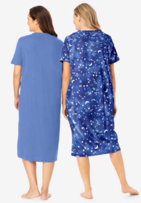 Women's Dreams and Co. 2-Pack Long Sleepshirts