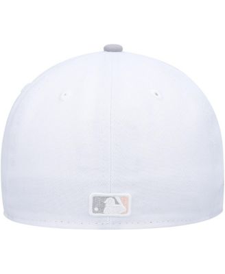 Men's White, Gray San Francisco Giants 2002 World Series Side Patch Undervisor 59FIFTY Fitted Hat