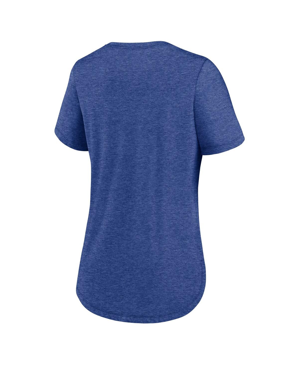 Nike Women's Heather Royal Brooklyn Dodgers Rewind Arch Mix Tri-blend T-shirt