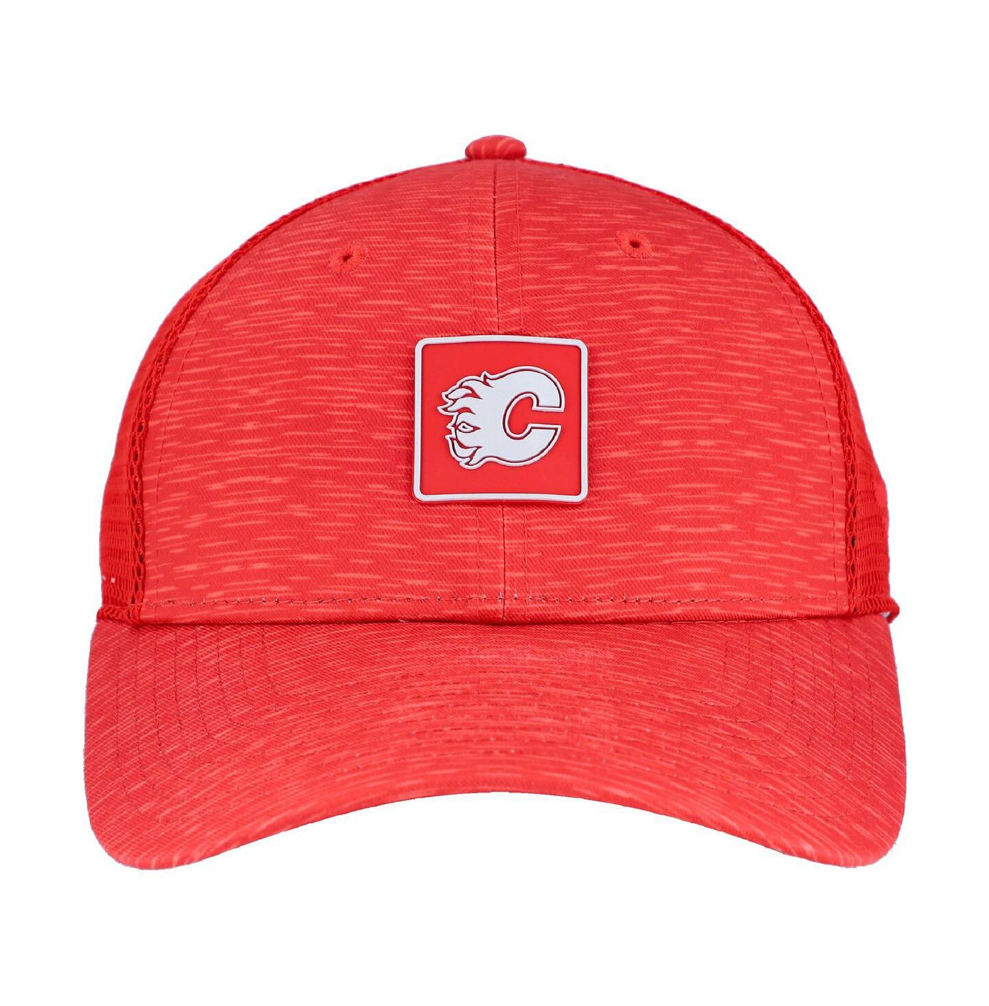 Женская кепка Fanatics Red Calgary Flames Authentic Pro Adjustable Trucker Hat — фото 2