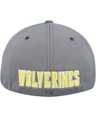 Men's Gray Michigan Wolverines Reflex Hybrid Tech Flex Hat