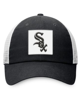Men's Black Chicago White Sox Rise Adjustable Trucker Hat