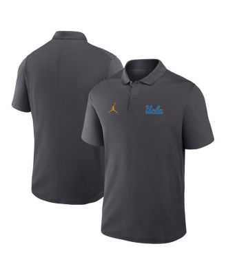 Jordan - Men's Anthracite UCLA Bruins Primetime Victory Primary Logo Performance Polo Shirt