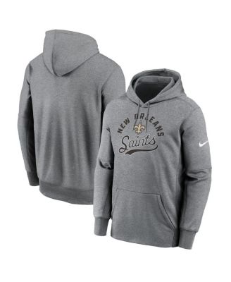 Nike - Men's Heather Gray New Orleans Saints Performance Fleece Pullover Hoodie