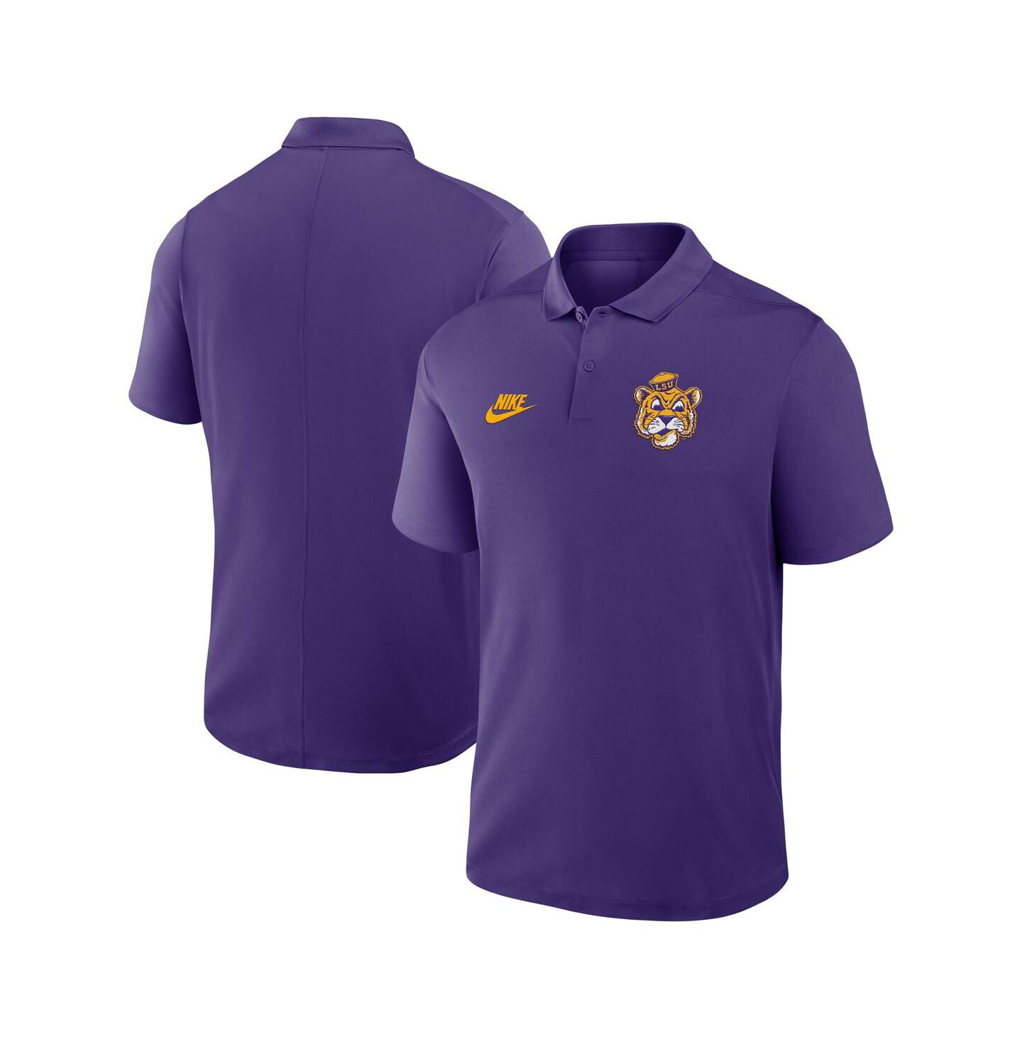Мужское поло Nike Purple LSU Tigers Primetime Victory Legacy Vault Logo Performance Polo Shirt — фото 1