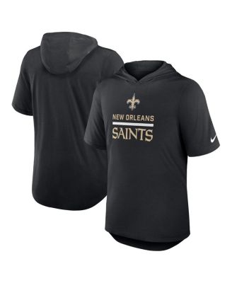 Nike - Men's Black New Orleans Saints Lockup Tri-Blend Hoodie T-Shirt