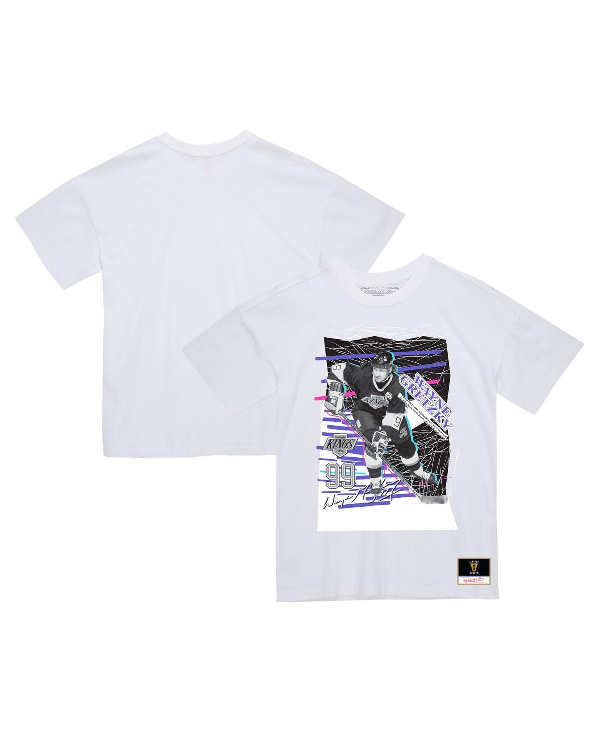 Mitchell & Ness Men's Wayne Gretzky White Los Angeles Kingsâ Streak T-shirt In White