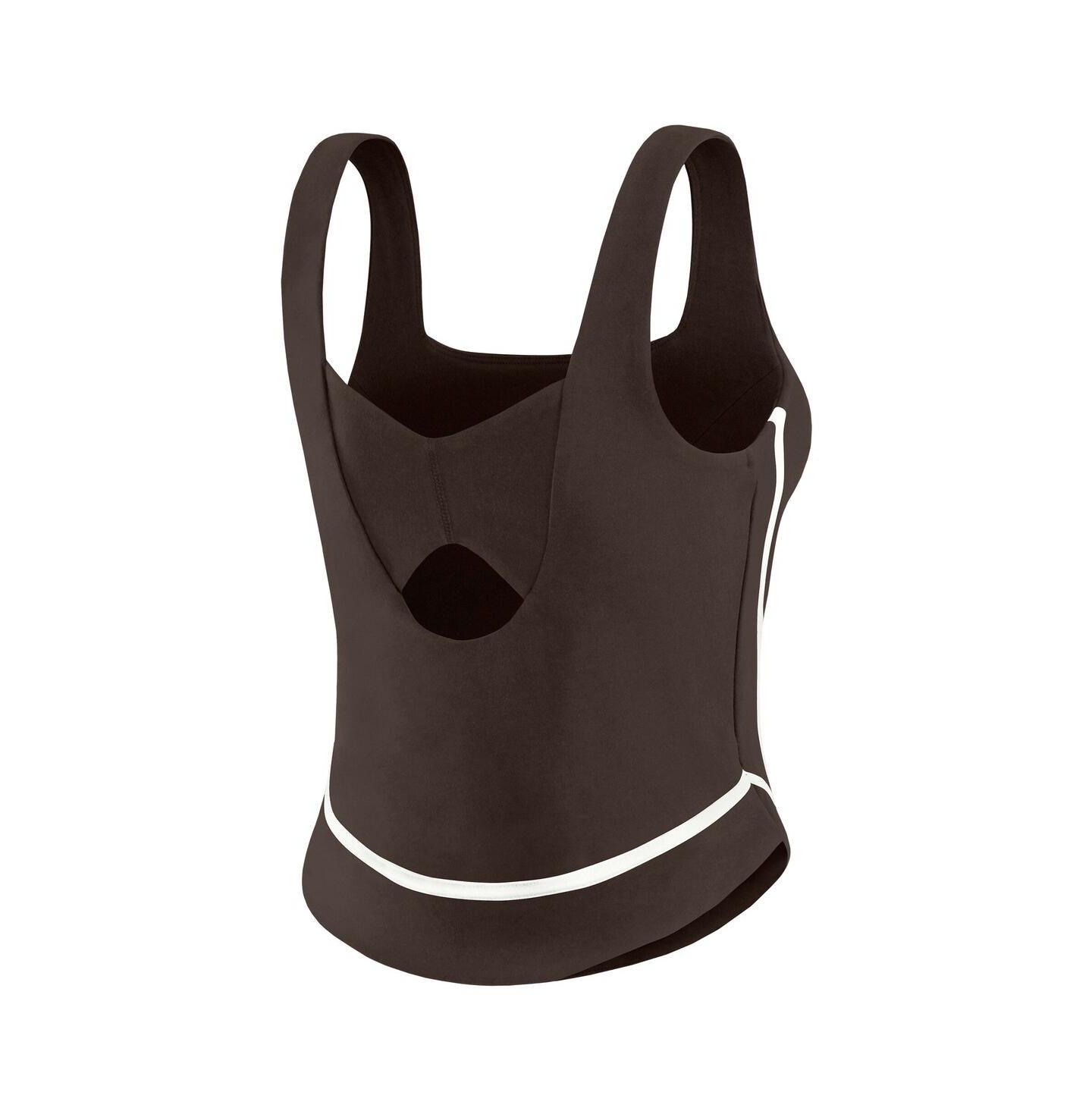Женский топ WEAR by Erin Andrews Brown San Diego Padres Square Neck — фото 3