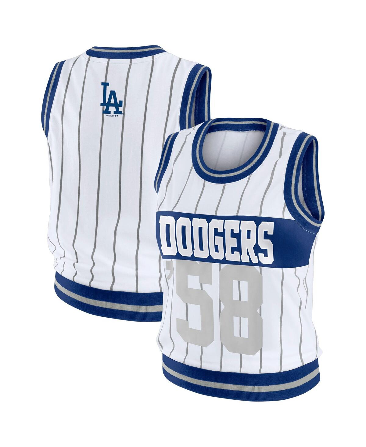 Lids Wear By Erin Andrews Women'sâ White Los Angeles Dodgers Sporty Tank Top
