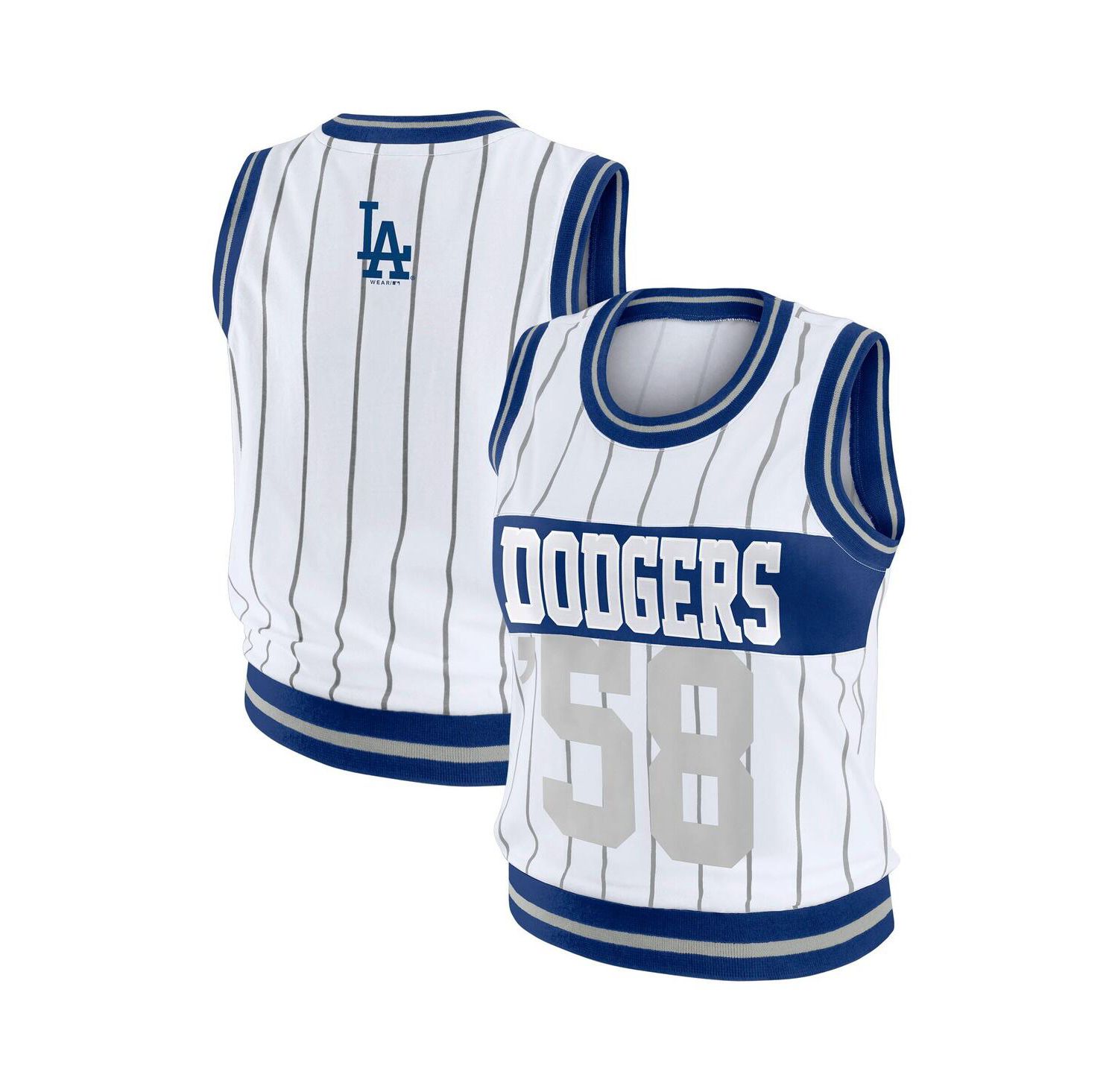 Women's White Los Angeles Dodgers Sporty Tank Top