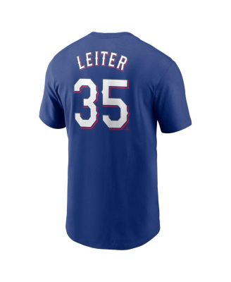 Men's Jack Leiter Royal Texas Rangers Fuse Name Number T-Shirt