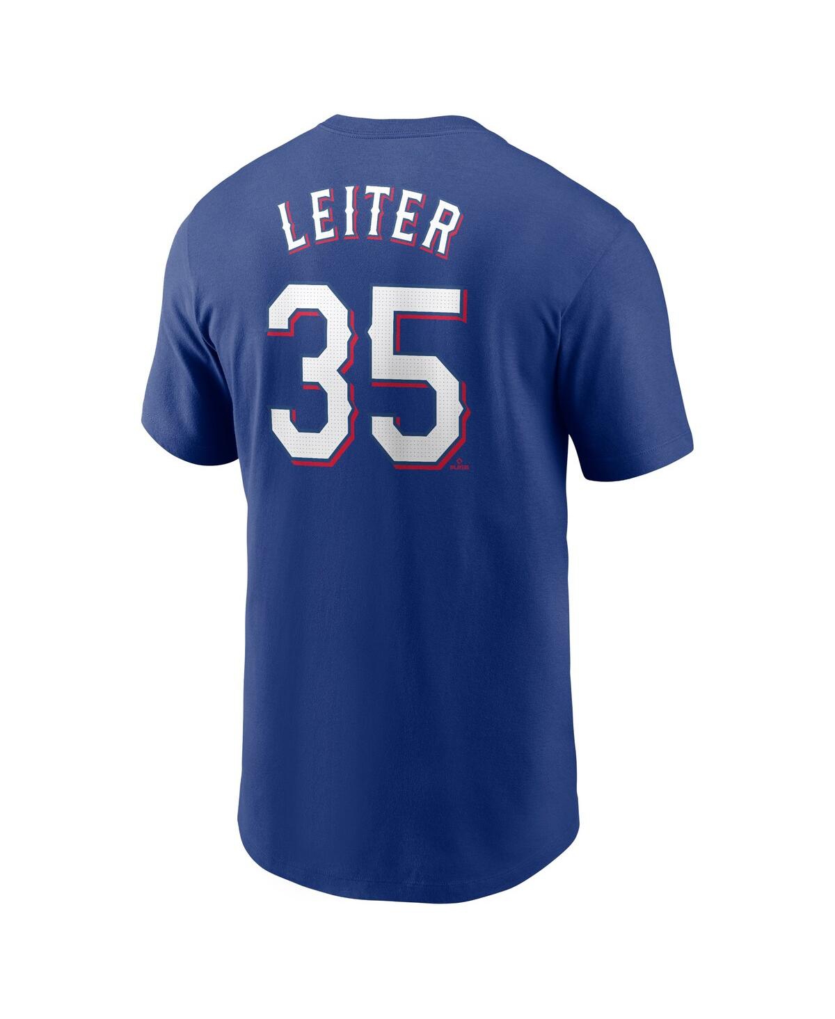 Nike Men's Jack Leiter Royal Texas Rangers Fuse Name Number T-shirt In Blue