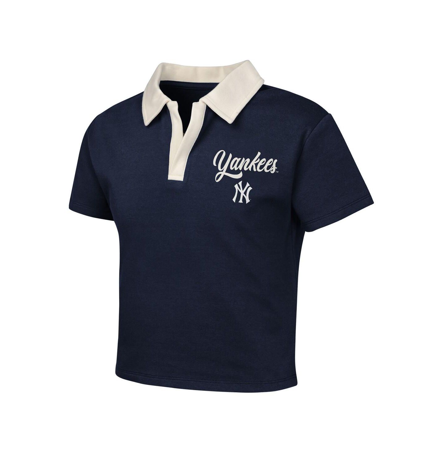 Детский комплект Outerstuff Big Girls 2-Piece Navy New York Yankees Base Trainer Johnny Polo and Skort Set — фото 2