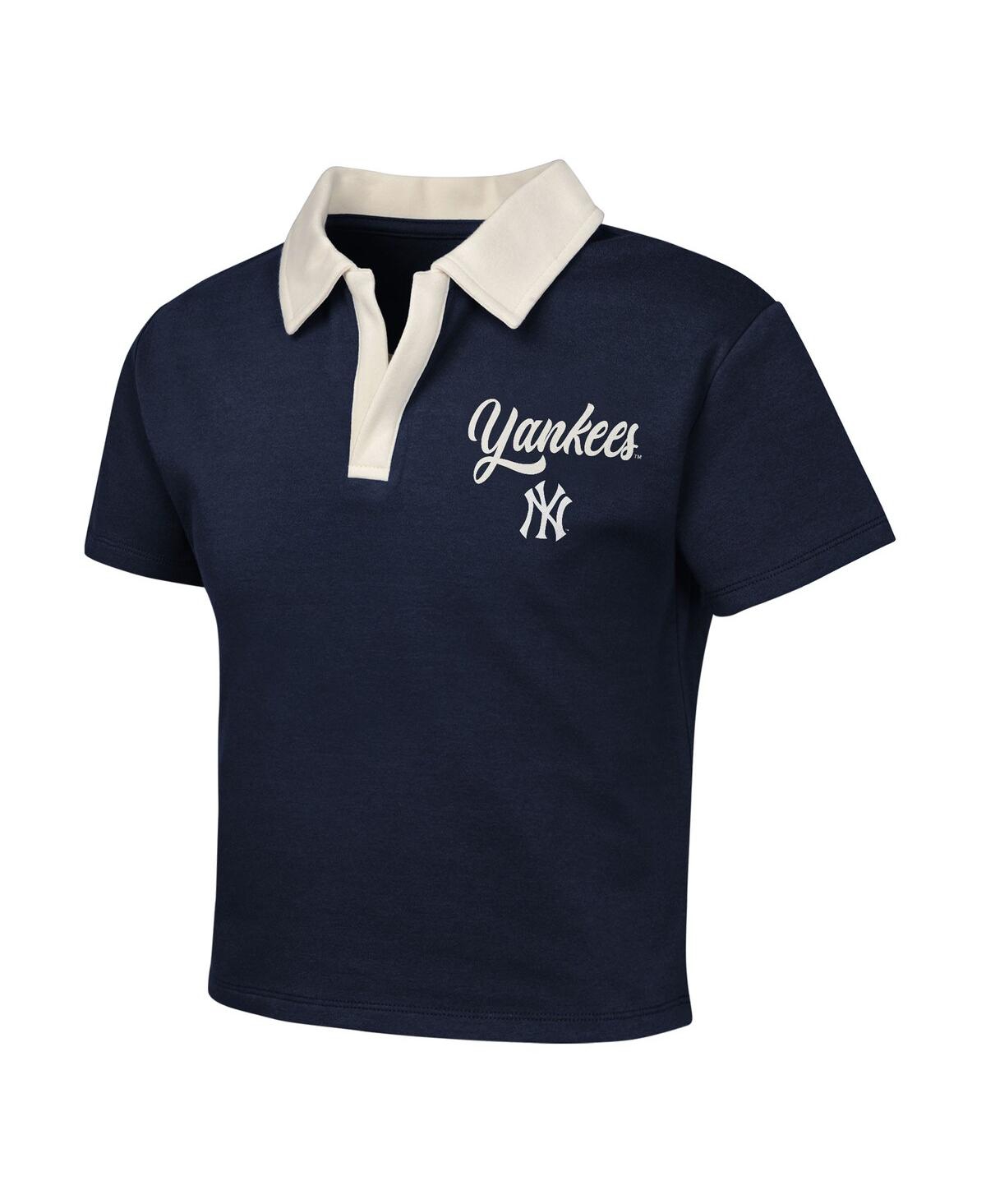 Outerstuff Big Girls 2-piece Navy New York Yankees Base Trainer Johnny Polo Shirt And Skort Set