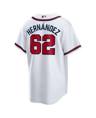Men's Daysbel Hernandez White Atlanta Braves Home Replica Jersey