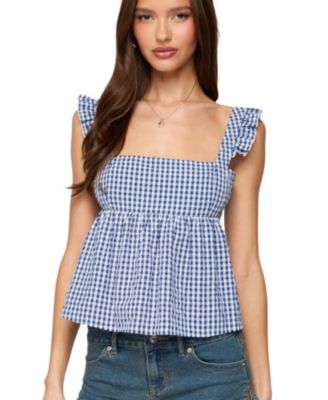 Women's Jenson Backless Gingham Top