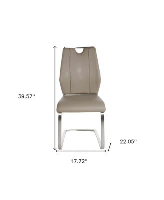 Set of Two Faux Leather Cantilever Chairs for Modern Home and Office Seating