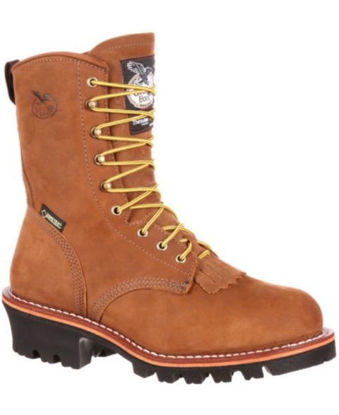Мужские ботинки GEORGIA BOOT Steel Toe GORE-TEX Waterproof 400G Insulated Logger Boot, цвет: Седельно-коричневый