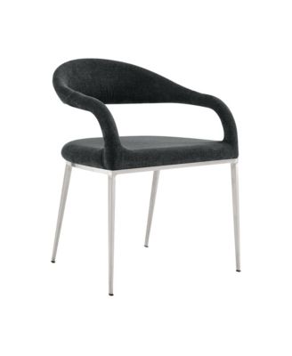 Modern Open Back Upholstered Dining Arm Chairs – Set of 2