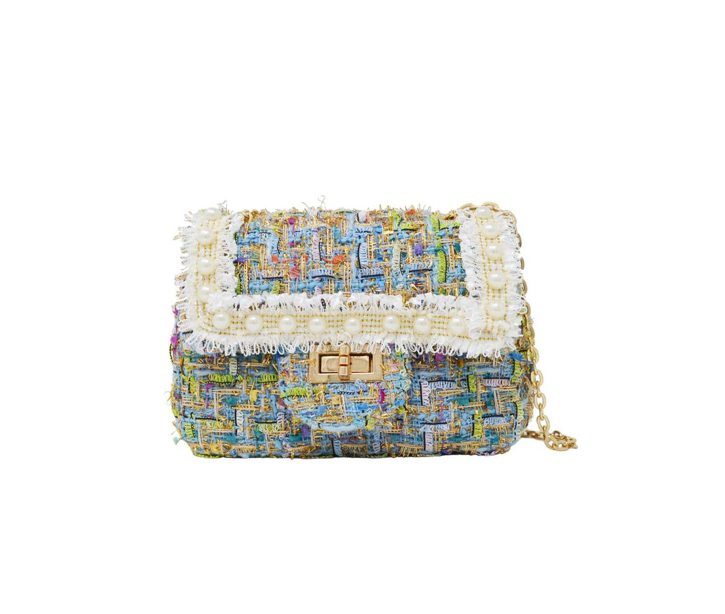 Сумка Tiny Treats + Zomi Gems Classic Tweed Handbag, Blue для девочек, цвет: Синий — фото 1