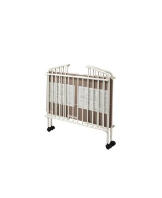 LA BABY Mini/Portable/Compact Folding Crib, White