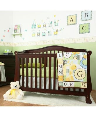 L A Baby The Brentwood 4 in 1 Convertible Full Sized Wood Crib, Cherry