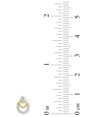 Diamond Triple Pear Openwork Earrings (1/8 ct. t.w.) in 14k Gold