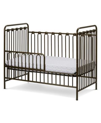 LA BABY Napa 3 in 1 Convertible Full Sized Metal Crib in Golden Nugget