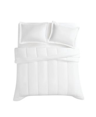 Brooklyn Loom Oversized Cotton Percale 3-Pc. Comforter Set, Full/Queen