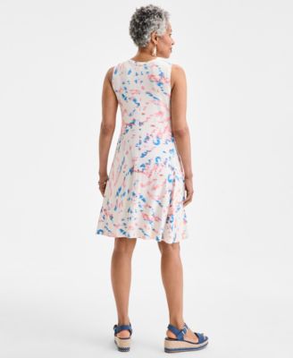 Women's Printed Sleeveless Flip-Flop Dress, Exclusively at Macy's