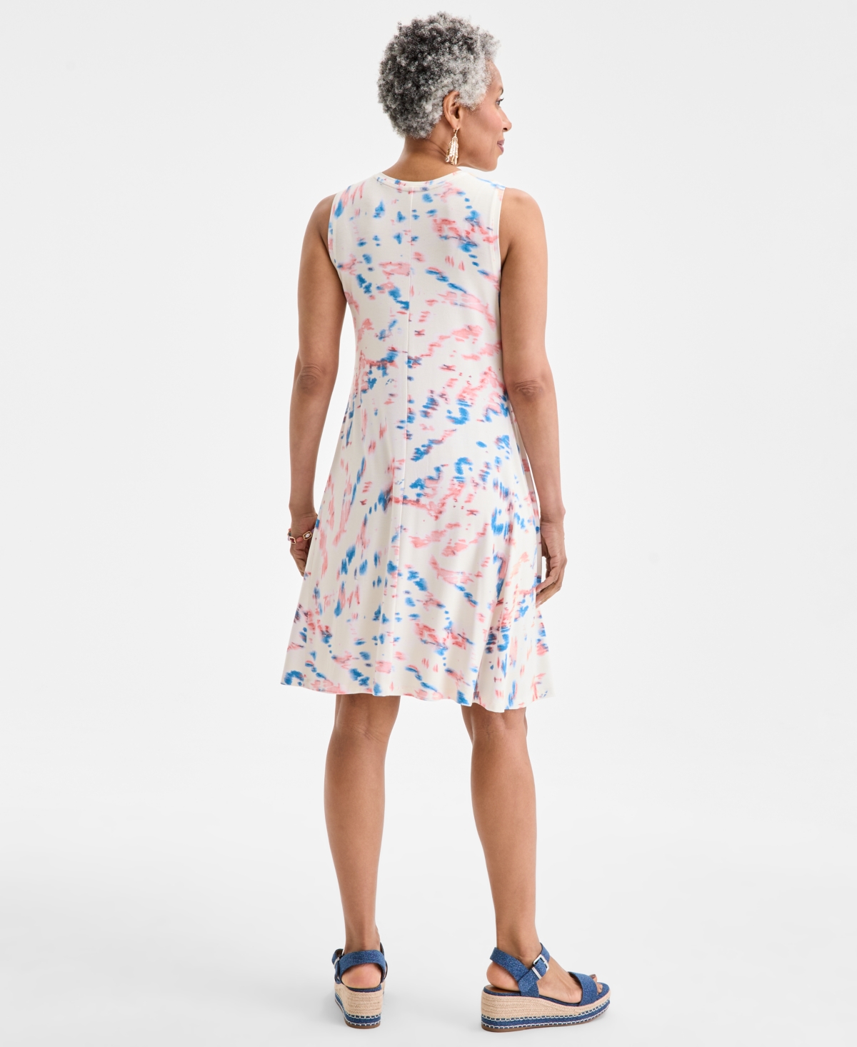Style & Co Women's Printed Sleeveless Flip Flop Dress, Exclusively At Macy's
