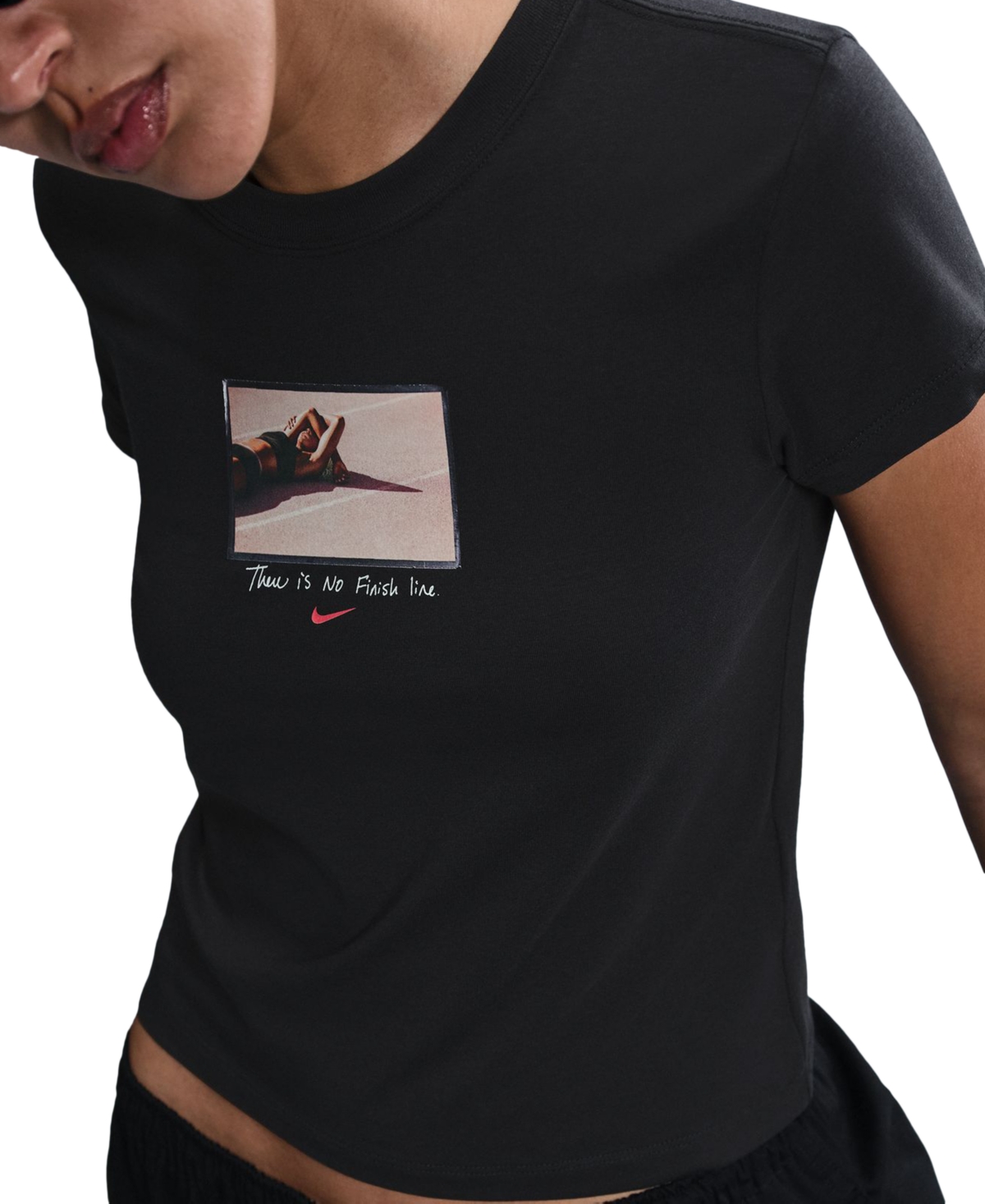 Nike Sportswear Women's Chill Knit Graphic Cropped T-shirt In Black