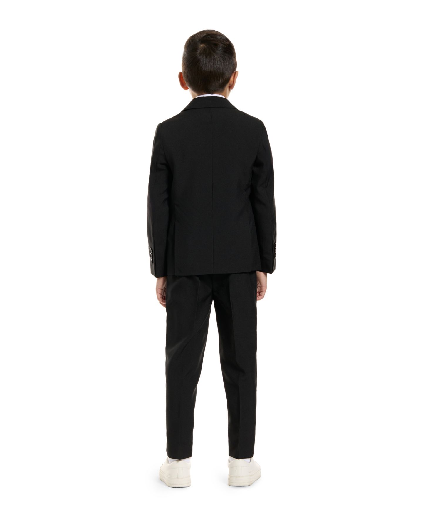 Пиджак OppoSuits Black Knight Slim Fit Solid Suit Including Blazer, Pants and Clip-On-Tie для мальчиков, цвет: Чёрный — фото 4