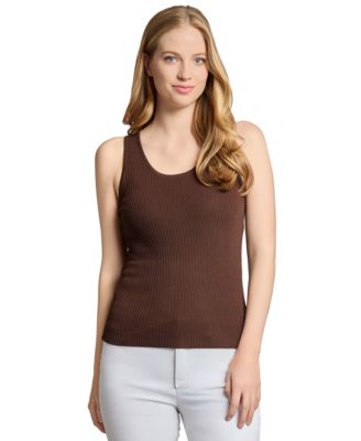 Womens Sutton Ribbed Scoop Neck Tank Top Xs Pxl