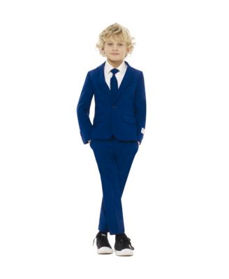 Boys Navy Royale Solid Slim Fit Suit