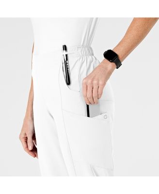 Petite W123 Flat Front Cargo Scrub Pant