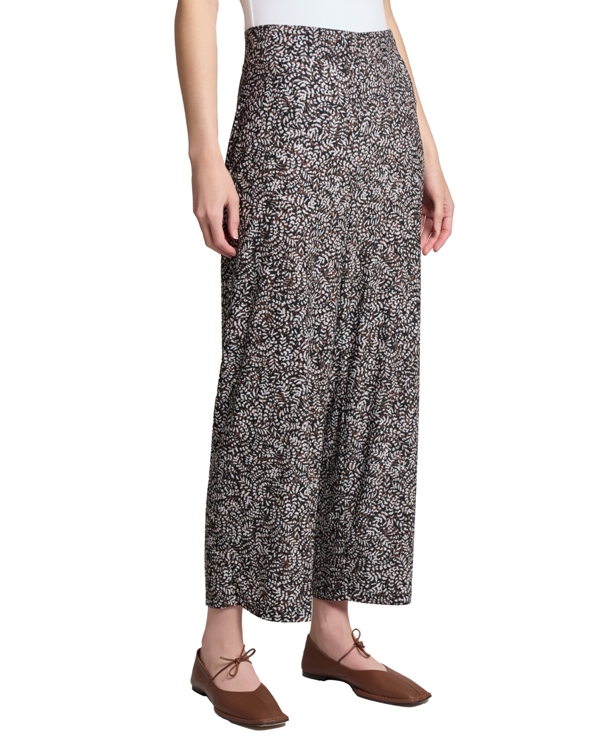 Jones New York Pull-on Crop Wide Leg Pants In Black