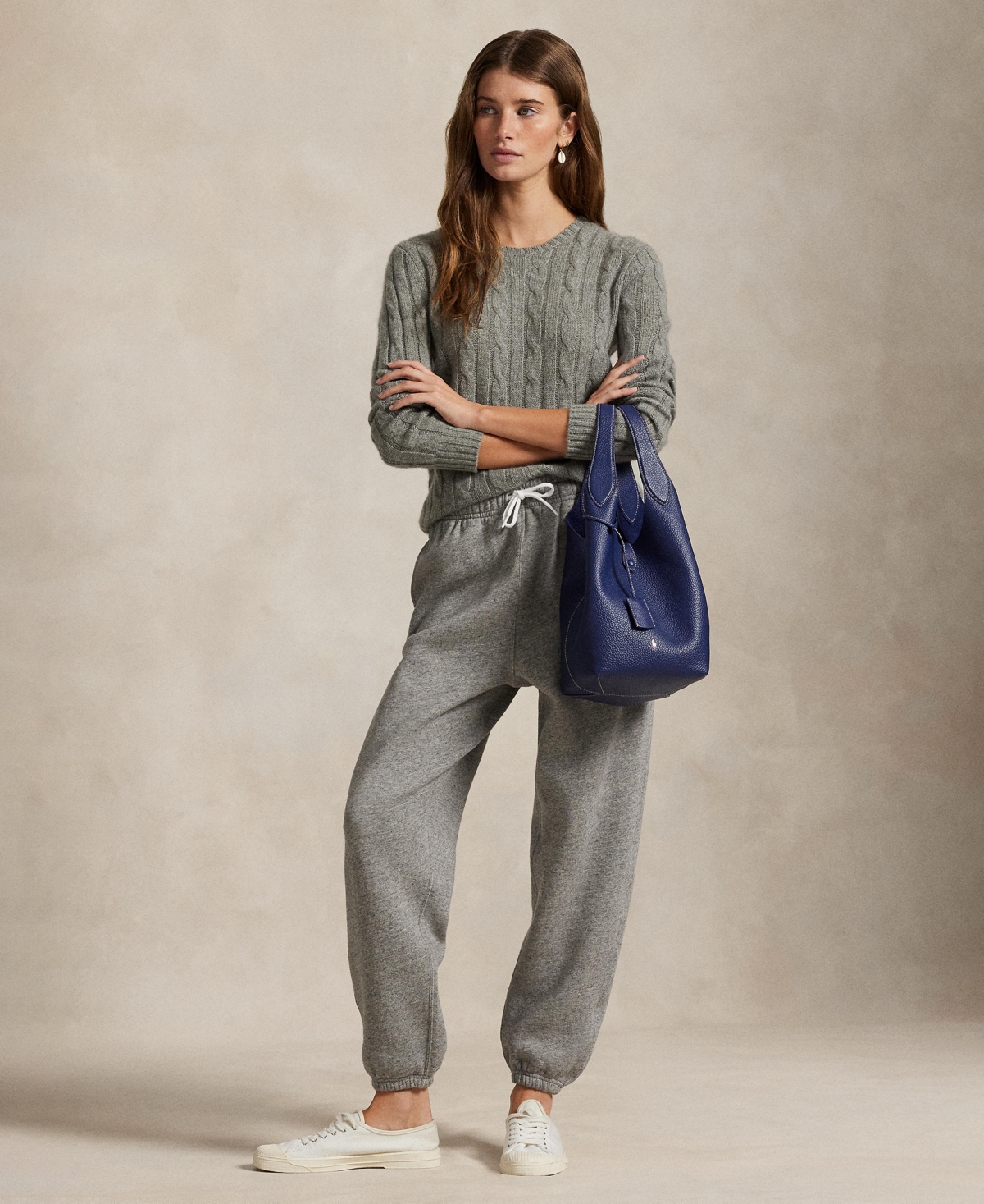 Polo Ralph Lauren Women's Fleece Drawstring Sweatpants In Gray